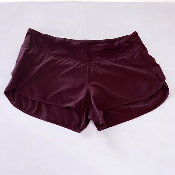 lululemon athletica Pants - Lululemon Athletica Ladies Low Rise Black Cherry Speed Up Shorts Size 8